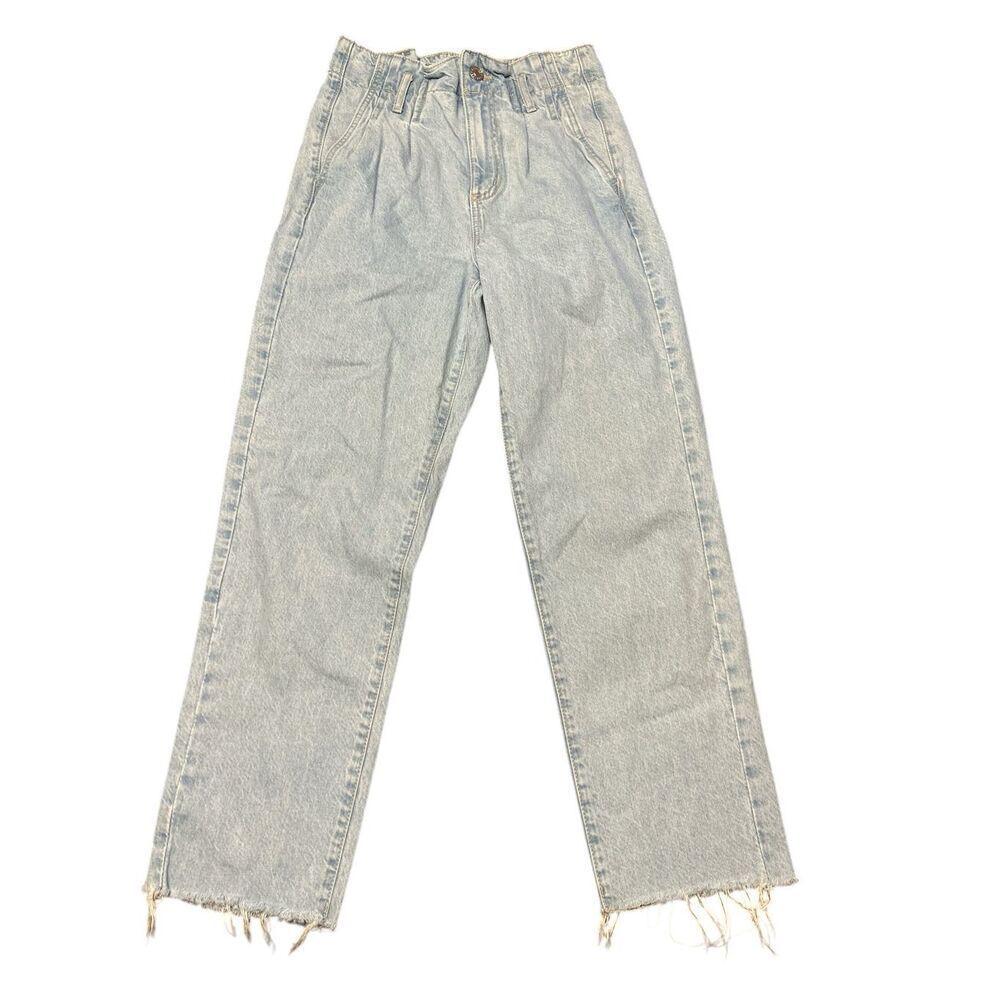 Garage Women's Juniors Size 00 Blue Straight Leg Medium Wash Denim Jeans
